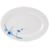 Blue Bamboo 12" x 8 5/8" Oval Melamine Platter - 12/Pack