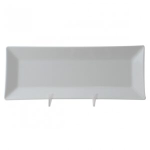 Classic White 10 1/4" x 4" Rectangular Melamine Plate