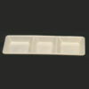 Passion Pearl Melamine Rectangular 3 Section Compartment Tray - 6/Pack