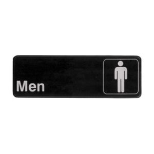 Sign / Symbol / Men Black 3" X 9"