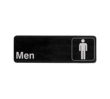 Sign / Symbol / Men Black 3" X 9"