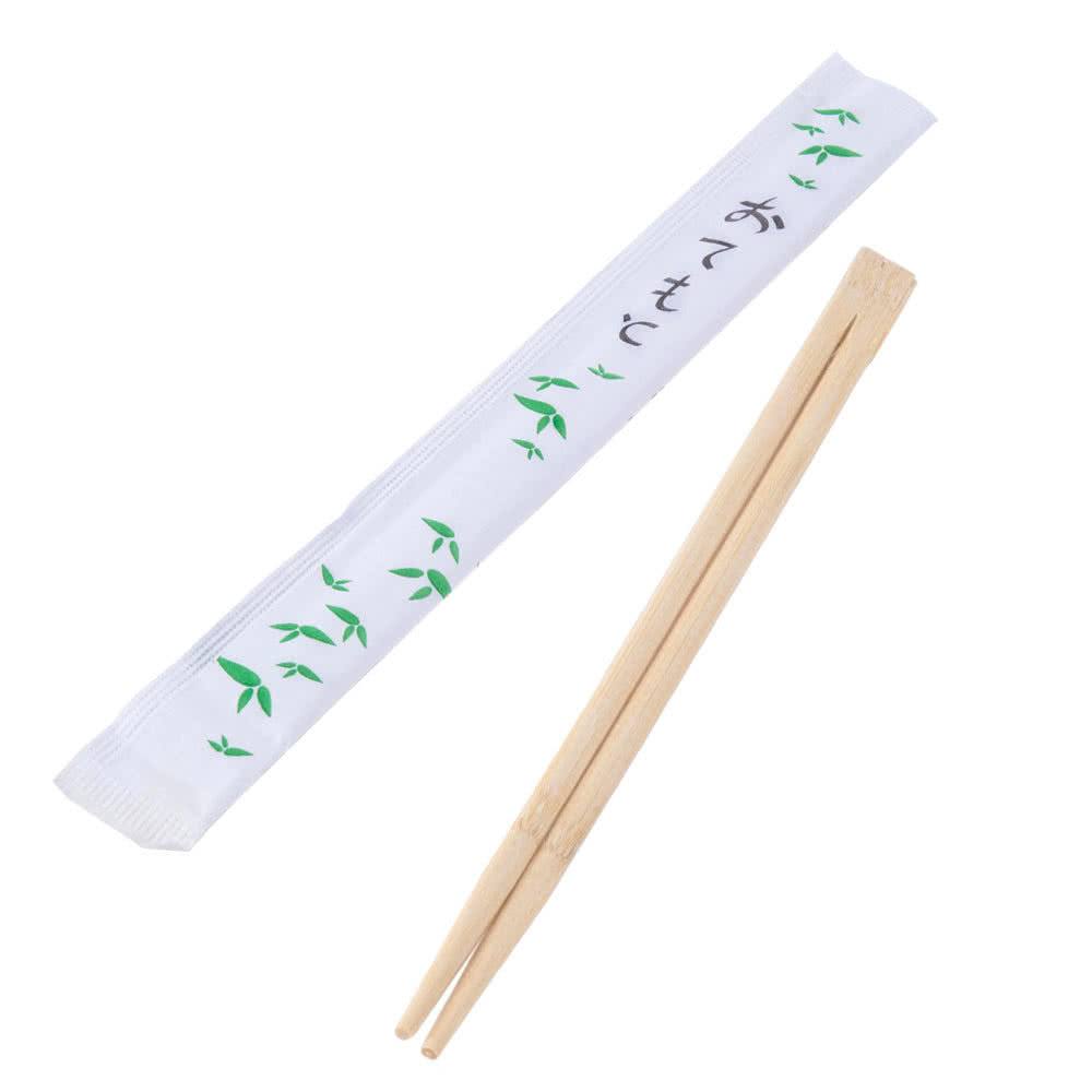 Conjoined Bamboo Chopsticks W/ White Envelope / 20 Packs