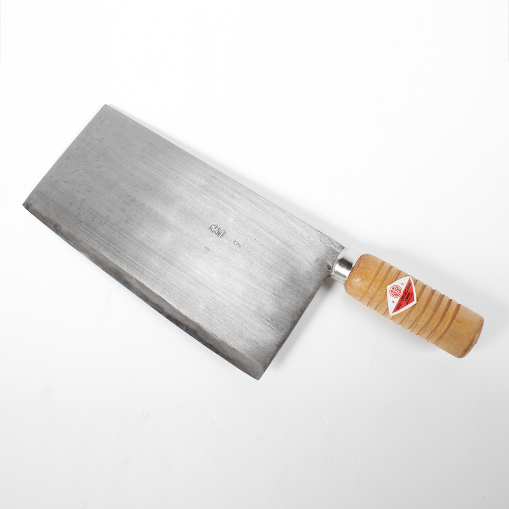 #2 S/S Butchers Knife Wooden Handle Double Happiness