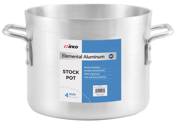 12 Qt / Elemental Aluminum Stock Pot / 4mm