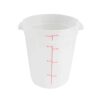 8 Qt Round Food Storage Container, PP, Translucent