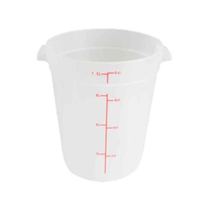 8 Qt Round Food Storage Container, PP, Translucent