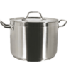 8 Qt Stainless Stock Pot W/ Lid