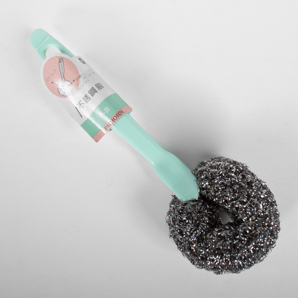 S/S Sponge Scrubber Ball W/ Handle / 12