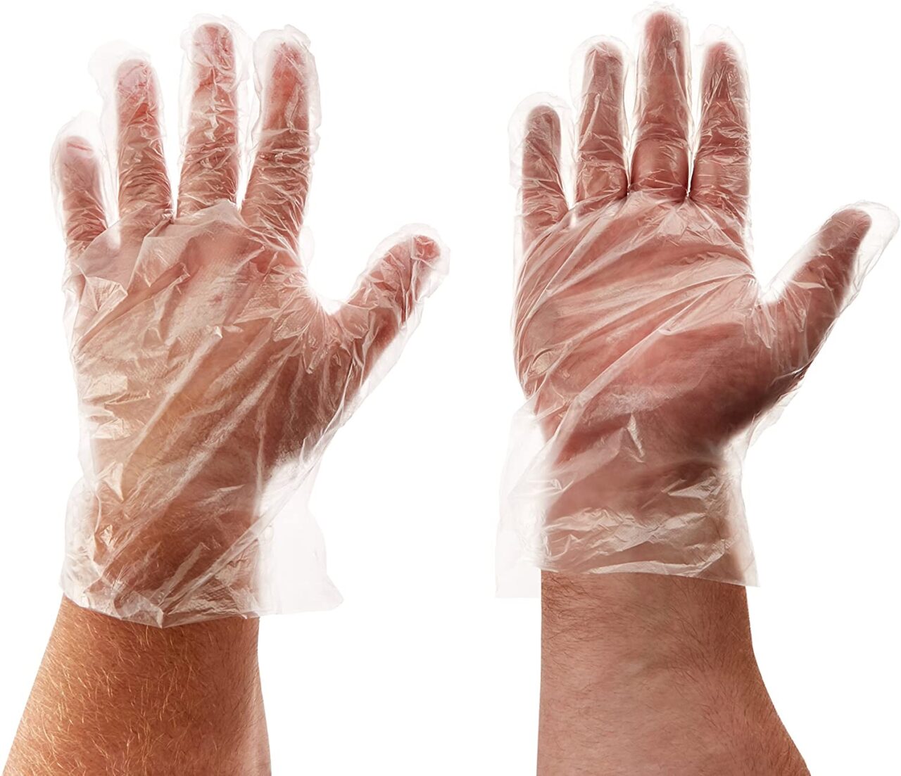 Disposable Gloves, PE Textured, Medium, 5