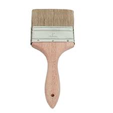 3" Pastry Brush / Flat / Wh & Mb