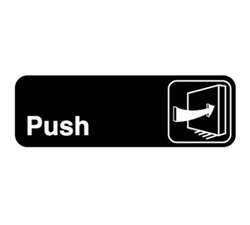 Push Sign 3" X 9"