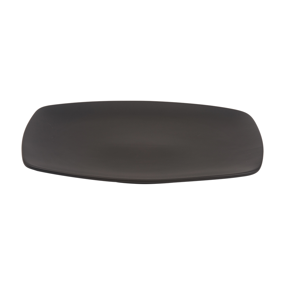 14" Rect. Coupe Plate/Blk/12
