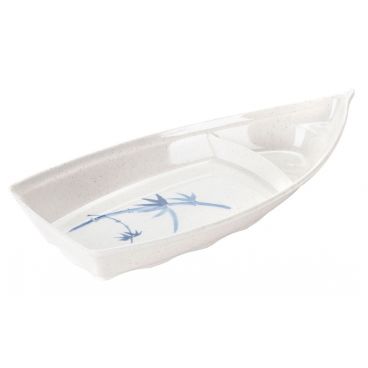 12 X 5 1/2" Sushi Boat (L) Blue Bamboo / 1