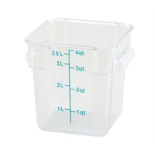 6 Qt Square Storage Container, Clear, PC