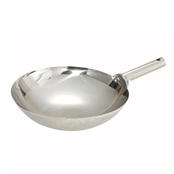 14" S/S Wok Welded Handle