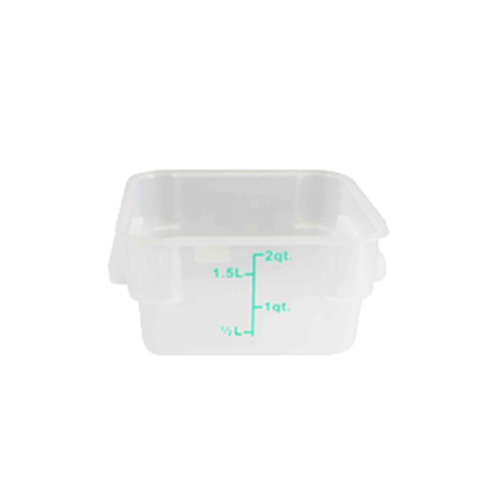 2 Qt Plastic Square Food Storage Containers, Translucent
