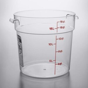 18 Qt Clear Round Food Storage Container