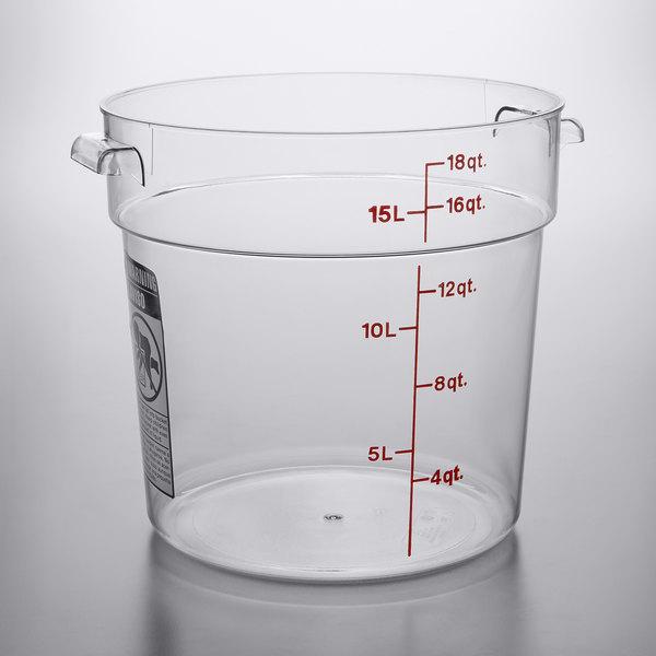 18 Qt Clear Round Food Storage Container
