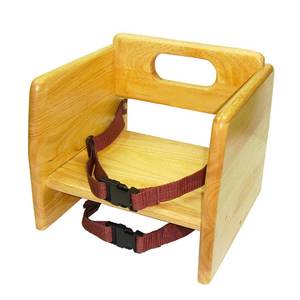 Natural Wood Stacking Booster Seat K/D