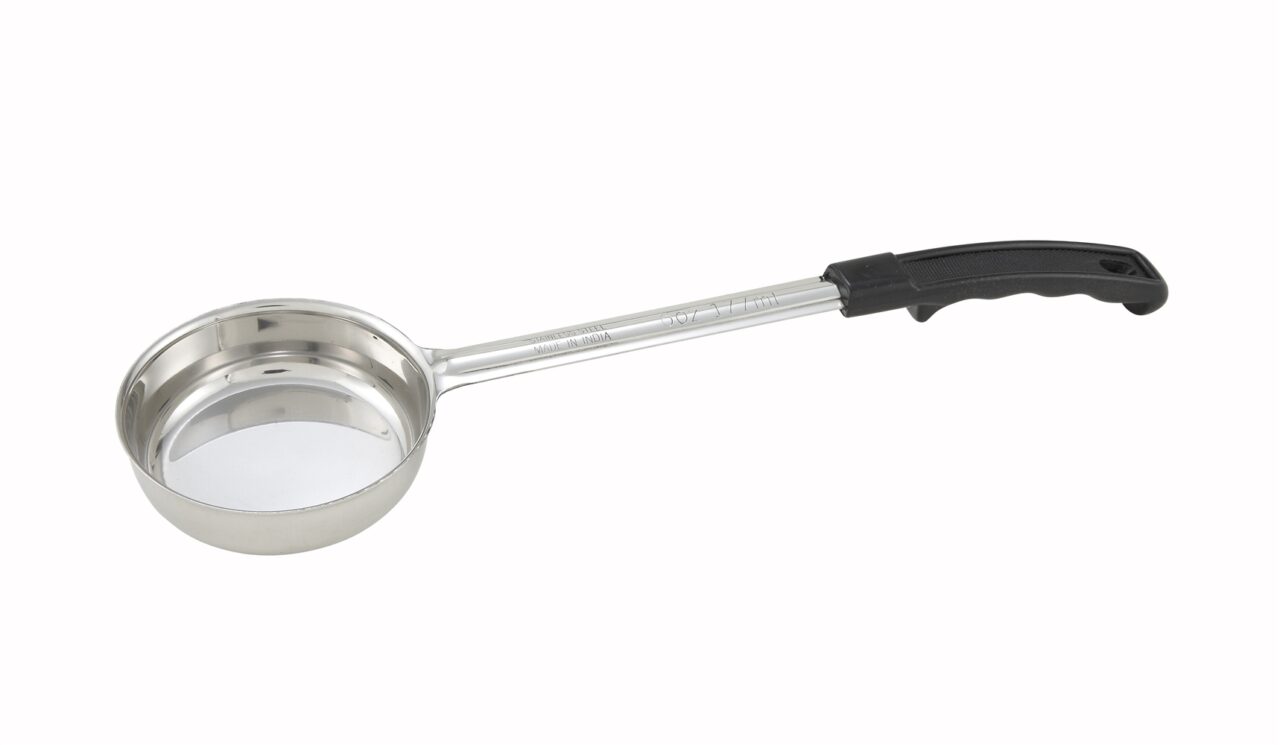 6 Oz Solid Food Portioner, One-piece, Black