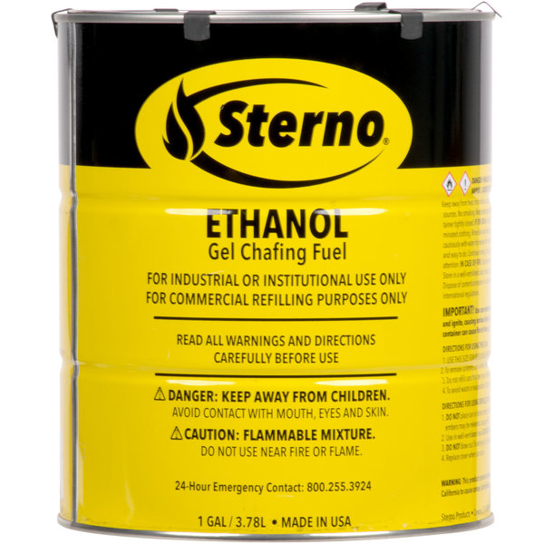 4 Cans 1 Gallon Sterno Ethanol Gel Chafing Fuel