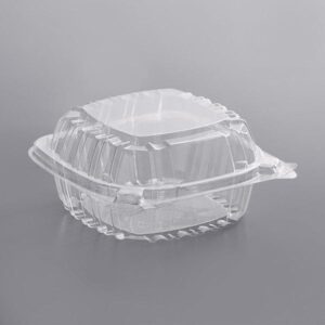 6" X 6" X 2" H / Clear Hinge Plastic Center / 400