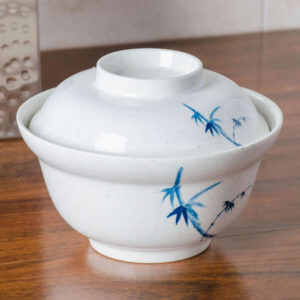 5 1/4" Noodle Bowl Lid  / Blue Bamboo
