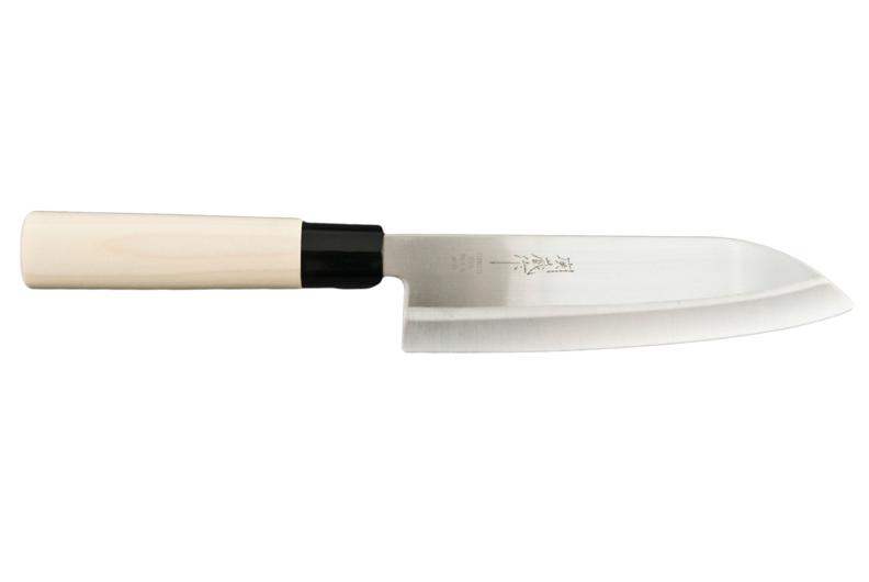 11.75" (6.5) S/S Sntoku Knife w/Natural Wood Hand