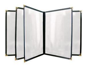 5 Page / Black Fold Menu Cover / 8.5"x14"