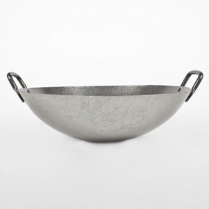 20" Steel Chinese Wok / Hand Made / Metal Handle
