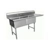 Three Tubs Sink W/ 2 Drain Boards