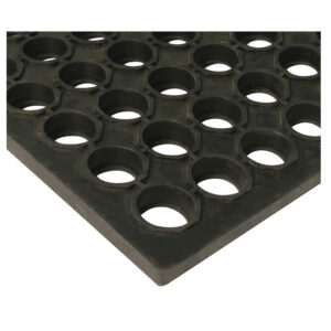 3' X 5' x 3/4" Rubber Floor Mat / Black / Straight