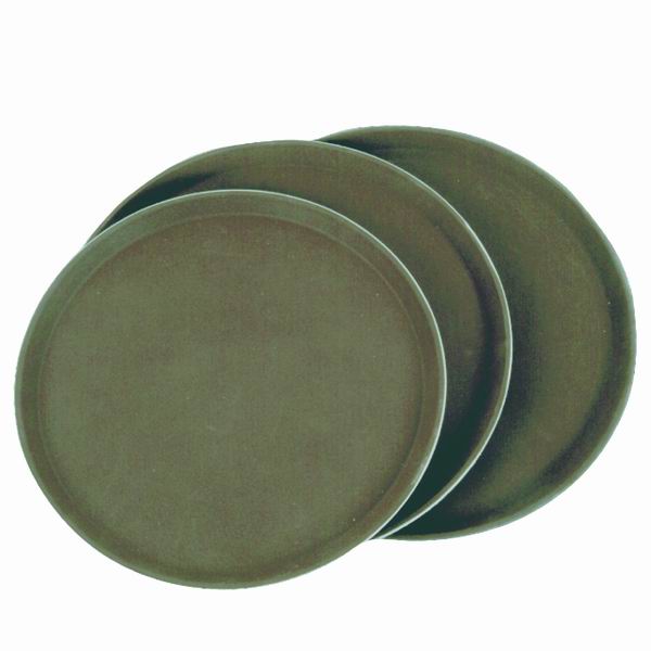 11" Round Tray / Brown / 12