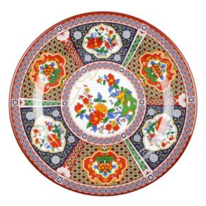 Peacock 14 1/8" Round Melamine Plate - 12/Pack