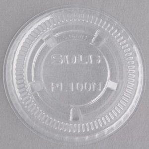 Solo PL100N Small/Clear Plst /Cup Lid/2500