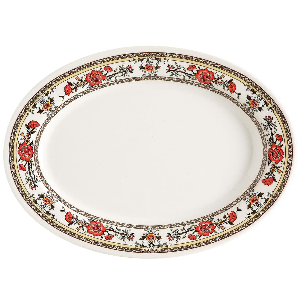 Garden 14" x 10" Melamine Oval Platter - 12/Pack