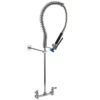 Wall Mount / 38"H Pre-Rinse Faucet w/ 8" Center / Wall Bracket