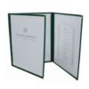 Menu Cover 8.5 X 11" Triple Fold Green