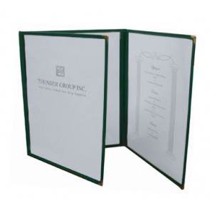 Menu Cover 8.5 X 11" Triple Fold Green