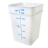 22 Qt / Square Food Container / White