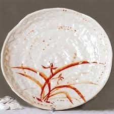 12" / Lotus Shape Plate / Gold Orchard / 2Dz