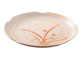 10.5" Shape Plate / Gold Orchid / 2 Dz