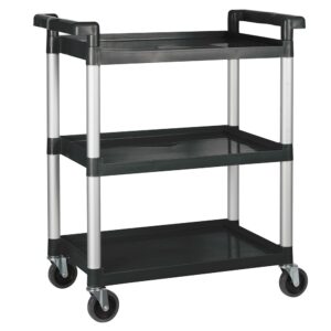 3-Tier Utility Carts w/Brake/Blk