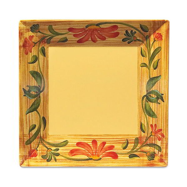 12" Square Dinner Plate, Melamine, Yellow