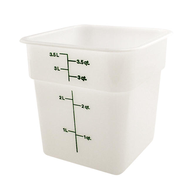4 Qt/Container/Sq./Wh/Cambro
