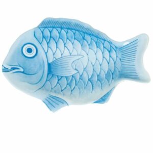 14" / Fish Shape / Melamine Platter / Blue