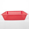 Red Strainer Rectangle Colander 16" x 12"