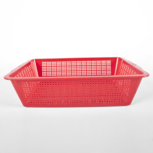 Red Strainer Rectangle Colander 16" x 12"