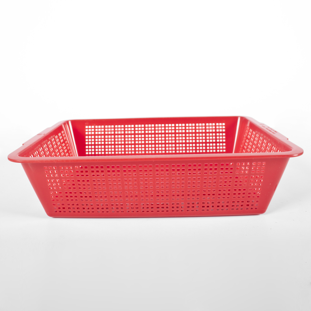 Red Strainer Rectangle Colander 16" x 12"