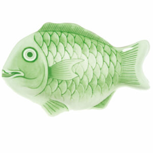 10" Fish / Melamine Plate / Light Green / 3 Dz